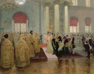 Ægteskabet mellem zar Nicholas II (1868-1918) og Alexandra Feodorovna (1872-1918) 1894